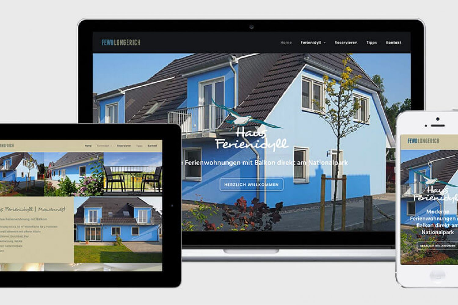 Website Ferienwohnung Wieck