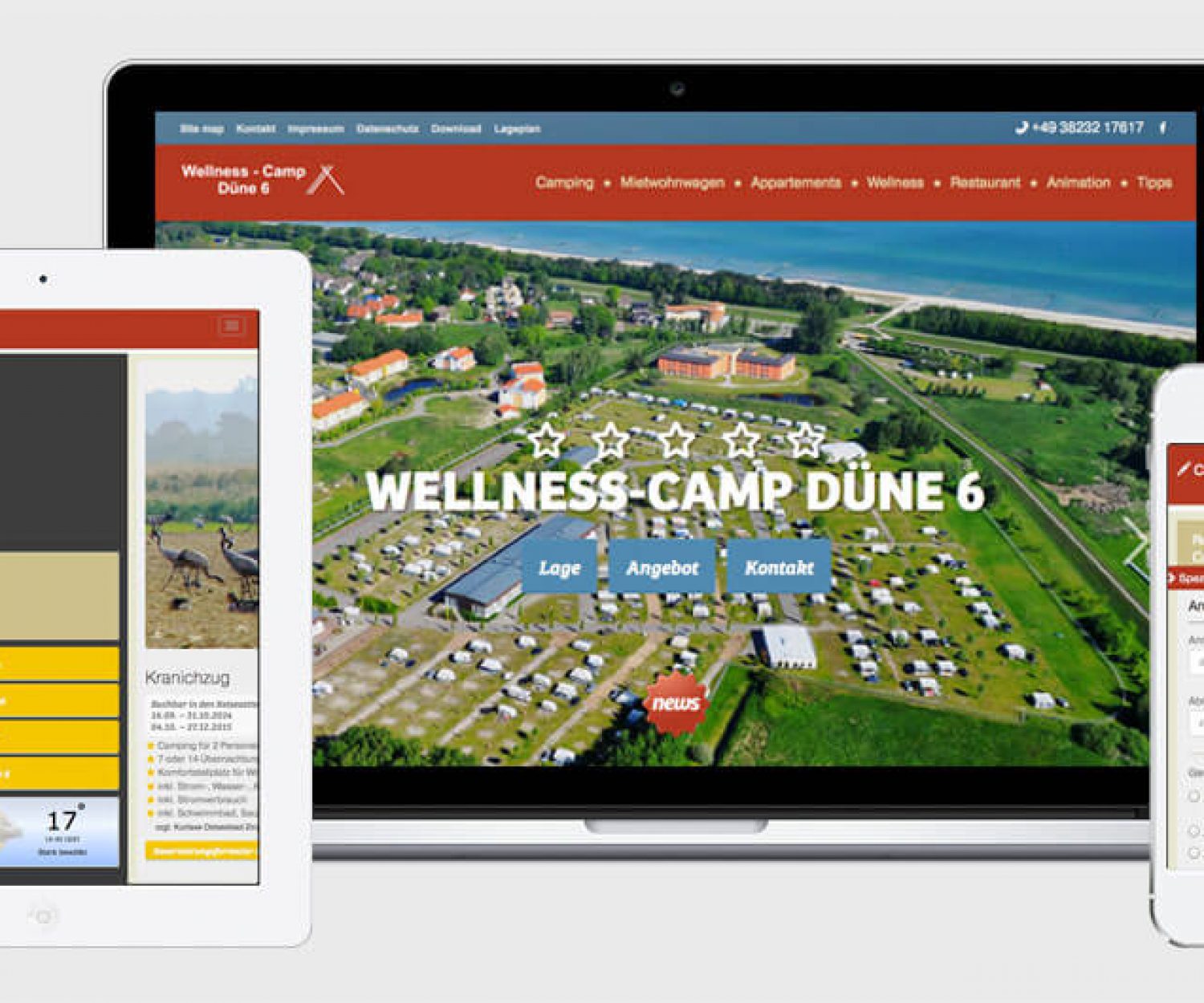Website Wellness Camp Düne 6
